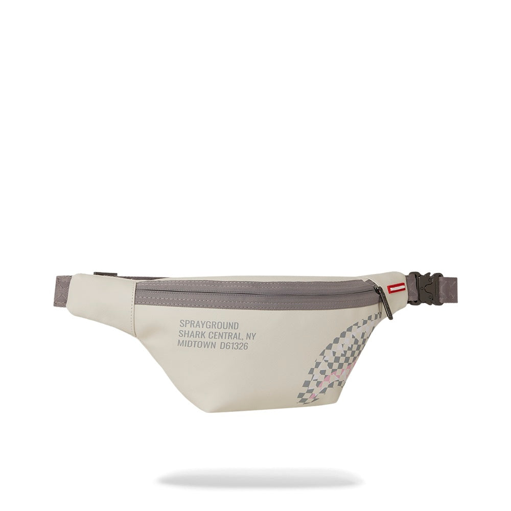Cangurera Unisex Sprayground | Cream Check Shark Central Crossbody