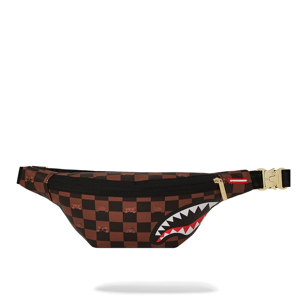 Cangurera Unisex Sprayground | Peeking Character Check Crossbody