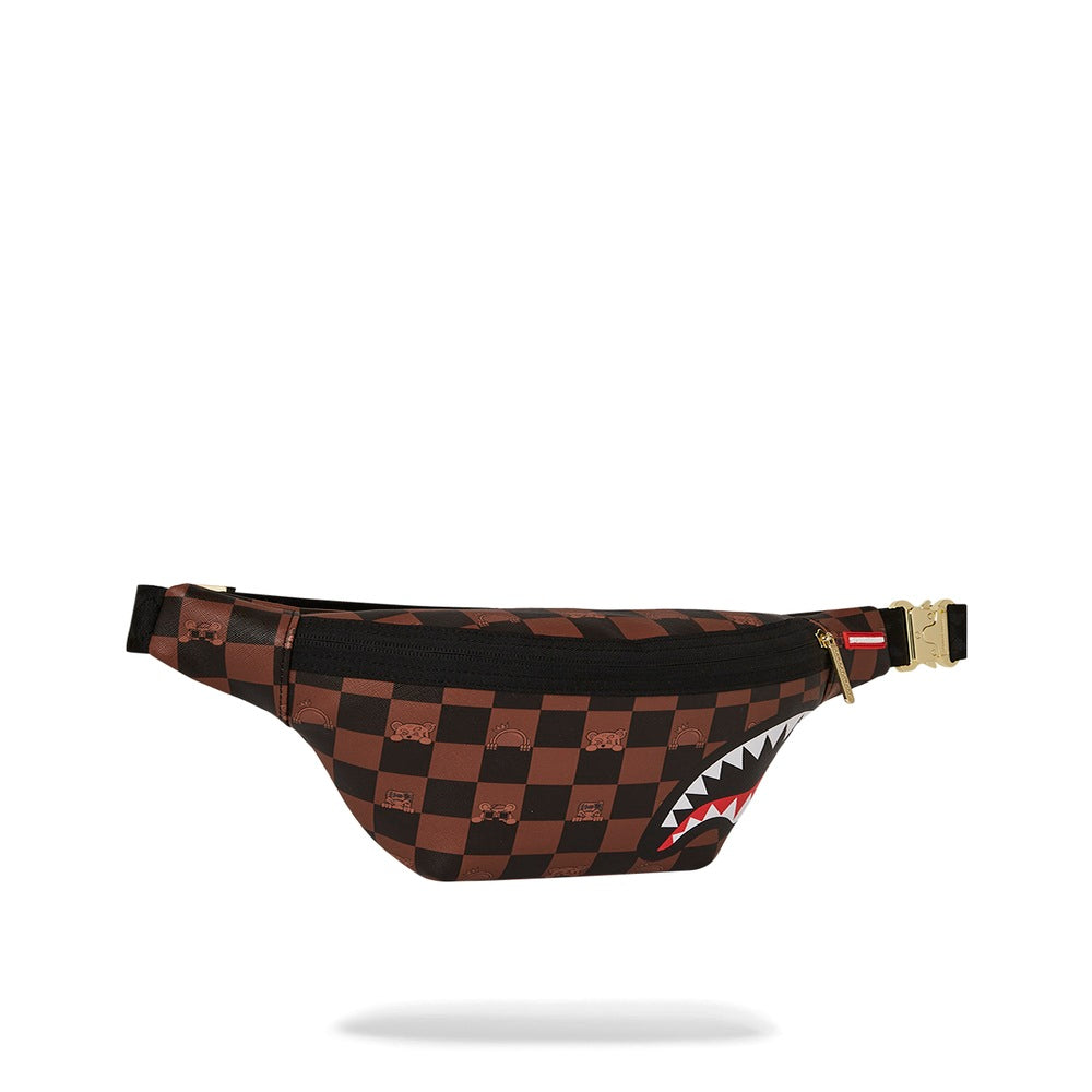 Cangurera Unisex Sprayground | Peeking Character Check Crossbody