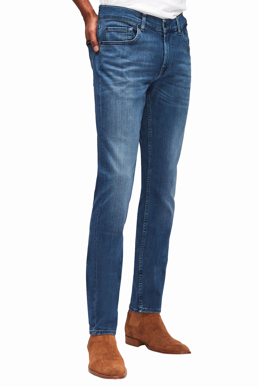 JEANS HOMBRE 7 FAM LUXE PERFORMANCE PLUS MID SLIMMY 34 AZUL MEDIO